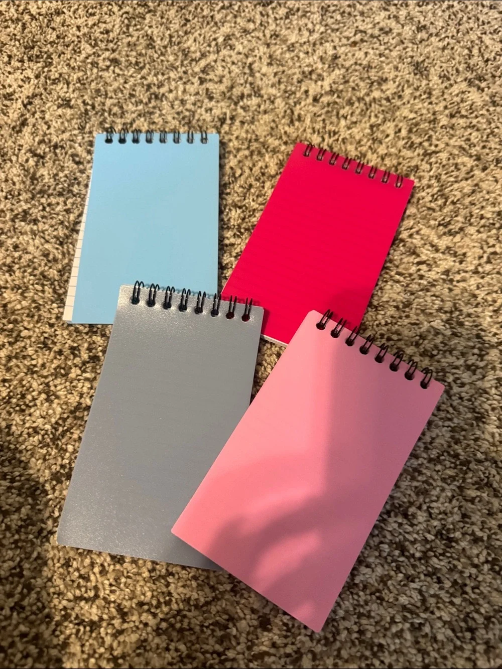 Assorted Mini Spiral Notebooks Set in Pink, Blue, Gray and Multicolor